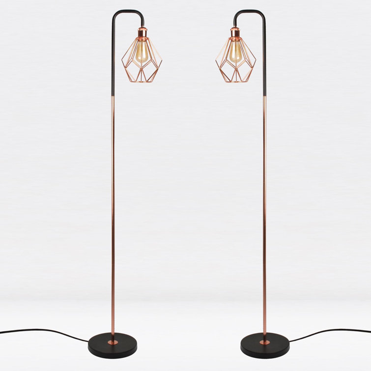 Williston Gyan 154cm Gold Swing Arm Floor Lamp Set Wayfair.co.uk